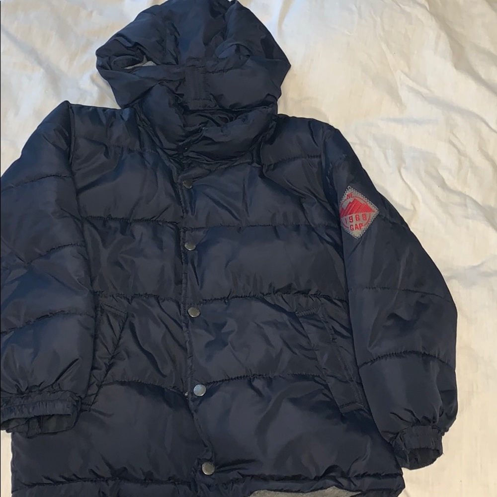 Gap Youth Blue Winter Coat with detachable hood